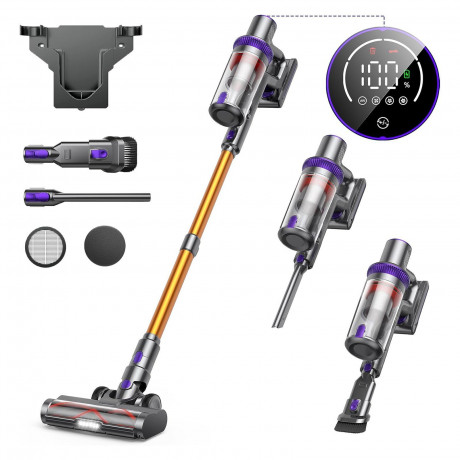 TAB TAB Akku-Hand-und Stielstaubsauger E3, Staubsauger Kabellos mit 33000pa Saugkraft, 400,00 W, Handstaubsauger beutellos, Auto Staubsauger, Bis zu 50 Min Laufzeit, 1.5L Staubbehalter  Беспроводной ручной пылесос TAB E3, беспроводной пылесос с мощностью 