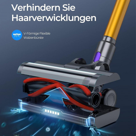 TAB TAB Akku-Hand-und Stielstaubsauger E3, Staubsauger Kabellos mit 33000pa Saugkraft, 400,00 W, Handstaubsauger beutellos, Auto Staubsauger, Bis zu 50 Min Laufzeit, 1.5L Staubbehalter  Беспроводной ручной пылесос TAB E3, беспроводной пылесос с мощностью 