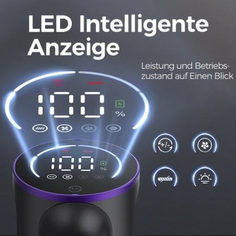 TAB TAB Akku-Hand-und Stielstaubsauger E3, Staubsauger Kabellos mit 33000pa Saugkraft, 400,00 W, Handstaubsauger beutellos, Auto Staubsauger, Bis zu 50 Min Laufzeit, 1.5L Staubbehalter  Беспроводной ручной пылесос TAB E3, беспроводной пылесос с мощностью 