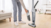 BOSCH BOSCH Akku-Hand-und Stielstaubsauger Flexxo Gen 2 Serie 4 BBH3K2801, beutellos, 28 V, Power Duse mit LED, integriertes Zubehor, silber  Беспроводной ручной пылесос BOSCH Flexxo Gen 2 Series 4 BBH3K2801, без мешка, 28 В, мощная насадка со светодиодом