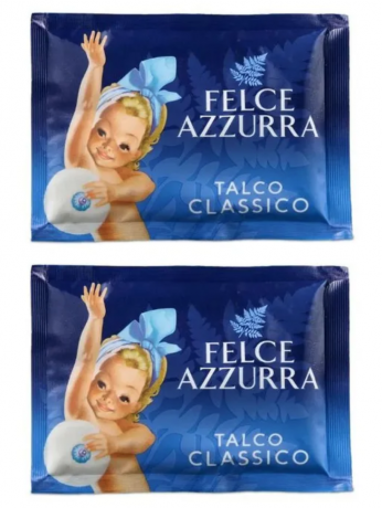 Azzurra Korperpuder Beutel 100g x 2st, Тальк для тела, парфюмированная пудра, классический аромат, без наночастиц, 100г х 2шт