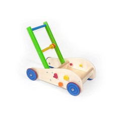 HESS Holzspielzeug Lauflernwagen mit bunten Elementen Деревянная игрушка ходунки с красочными элементами
