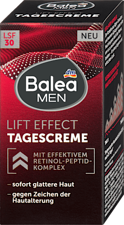 Balea MEN Gesichtscreme Lift Effect LSF 30, 50 ml, Дневной крем Lift Effect SPF 30 для более гладкого вида зрелой кожи, 50 мл