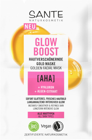 SANTE Glow Boost Gold Maske, 8 ml, Санте Маска для лица Glow Boost Gold с эффектом сияния, саше, 8 мл
