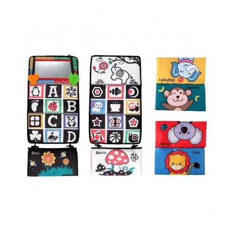 Vetaka Baby Stoffbucher mit Spiegel fur Kinder Детские книжки из ткани с зеркалом для детей