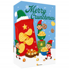 World of Sweets Merry Crunchmas Snack Adventskalender 2026 XL, Адвент-календарь 2026 Merry Crunchmas XL с чипсами, орехами и снеками, 24 окошка, 1521 г