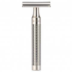 Muhle Rasierhobel geschlossene Schaumkante, Griff Edelstahl  Безопасная бритва с закрытым лезвием из пеноматериала, ручка из нержавеющей стали