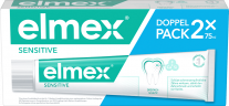 elmex Zahnpasta Sensitive Doppelpack (2 x 75 ml), 150 ml, Зубная паста Sensitive для бережного ухода за чувствительными зубами, 2 × 75 мл