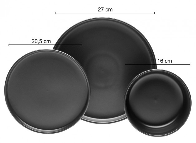 Van Well Van Well Kombiservice 16-tlg. NERO schwarz Комбинированный сервиз Van Well 16 шт. НЕРОН