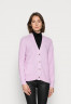 Tommy Hilfiger TEXTURED RELAXED V NECK CARDIGAN Cardigan luminous lilac ТЕКСТУРНЫЙ РЕЛАКСИРОВАННЫЙ КАРДИГАН С V-ОБРАЗНЫМ ВЫРЕЗОМ Кардиган светящаяся сирень