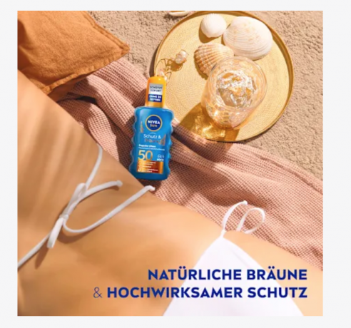 NIVEA SUN Sonnenspray Schutz & Bräune LSF 50, Солнцезащитный спрей для защиты от загара SPF 50, 200 мл