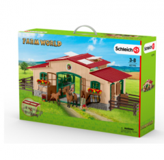 Schleich Farm World Фермерский дом Farm World 42195 Конюшня с лошадьми и аксессуарами