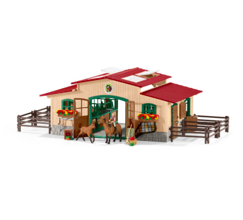 Schleich Farm World Фермерский дом Farm World 42195 Конюшня с лошадьми и аксессуарами