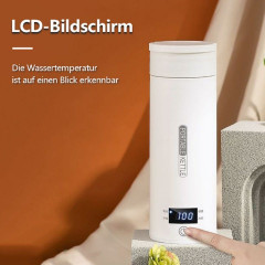 BUMHUM BUMHUM Reise-Wasserkocher Reise-Wasserkocher 300W Reise-Elektrisch-Wasserkocher, 500 ml Tragbarer Mini-Heizbecher, Thermobecher 316 Edelstahl-Liner  Дорожный чайник BUMHUM Дорожный чайник, 300 Вт, дорожный электрический чайник, портативная мини-чаш