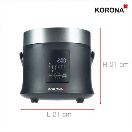 KORONA KORONA Reiskocher 58011, digital, Dampfgarer, Warmhaltefunktion, LED Display, Touch  Рисоварка KORONA 58011, цифровая, пароварка, функция поддержания тепла, светодиодный дисплей, сенсорный