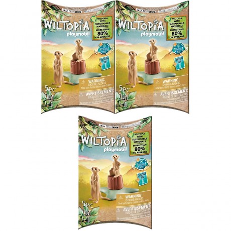 PLAYMOBIL Wiltopia Erdmannchen 3er Set Сурикаты Wiltopia набор из 3