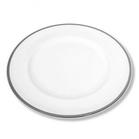 Gmundner Keramik Gmundner Keramik Grauer Rand Speiseteller mit Fahne Gourmet 29 cm Керамическая тарелка Gmundner с серым краем и ободком для гурманов 29 см