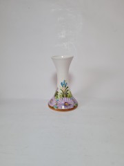 Alba Adriatiс Ваза фарфоровая  &quot;Сиреневые цветы&quot;, 15см x 9см, 1960-70гг.