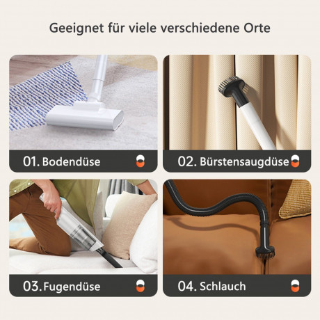 OKWISH OKWISH Akku-Handstaubsauger Handstaubsauger Autostaubsauger Staubsauger Bodenstaubsauger Kabellos, 120,00 W, Beutellos, 3 in 1 7500Pa 6000mA-Akku Wohnungen Auto  Беспроводной ручной пылесос OKWISH, ручной пылесос, автомобильный пылесос, пылесос для