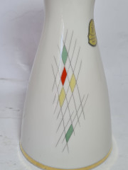 Ваза винтажная, Winterling Marktleuthen Bavaria с геометрическим декором, фарфор, 18 x 9 см, Германия, 1960-1970гг.