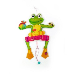 HESS Holzspielzeug Hampelmann Frosch Деревянная игрушка прыгающая лягушка