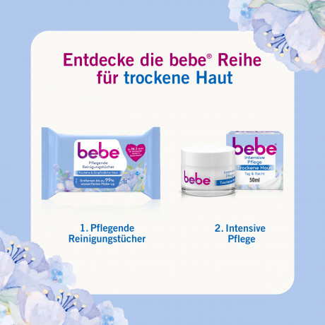 bebe pflegende Reinigungstuecher Doppelpack, 2 x 25 Stueck, bebe ухаживающие салфетки для снятия макияжа с кокосовой водой, двойная упаковка, 2 x 25 шт.
