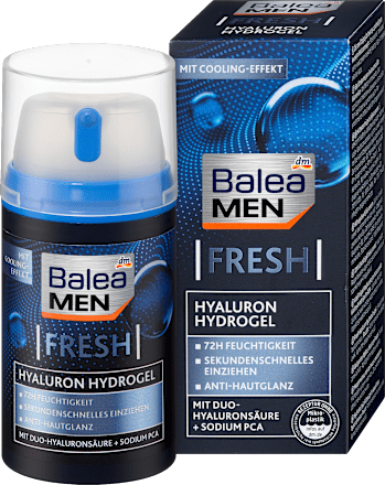 Balea MEN Gesichtscreme Fresh Hyaluron Hydrogel, 75 ml, Увлажняющий гидрогель для лица Fresh Hyaluron для уменьшения блеска, 75 мл