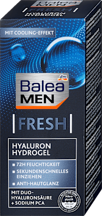 Balea MEN Gesichtscreme Fresh Hyaluron Hydrogel, 75 ml, Увлажняющий гидрогель для лица Fresh Hyaluron для уменьшения блеска, 75 мл
