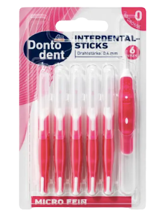 Dontodent Interdentalbursten orange 0,4 ISO 1, Межзубные ершики 0,4 мм, 6 штук