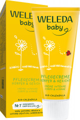 WELEDA Baby CALENDULA Pflegecreme Koerper & Gesicht, 75 ml, Детский питательный крем с календулой для тела и лица, 75 мл