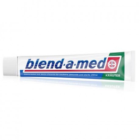 blend-a-med Krauter Clean Rundumschutz Zahnpasta 75ml, Зубная паста  Травяная свежесть защита от кариеса 24 часа, удаление налёта и укрепление эмали, 75 мл