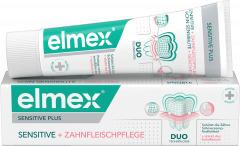 elmex Zahnpasta Sensitive Plus Zahnfleischpflege, 75 ml, Зубная паста Sensitive Plus для чувствительных зубов и ухода за дёснами с фторидом олова и фосфатом цинка, 75 мл