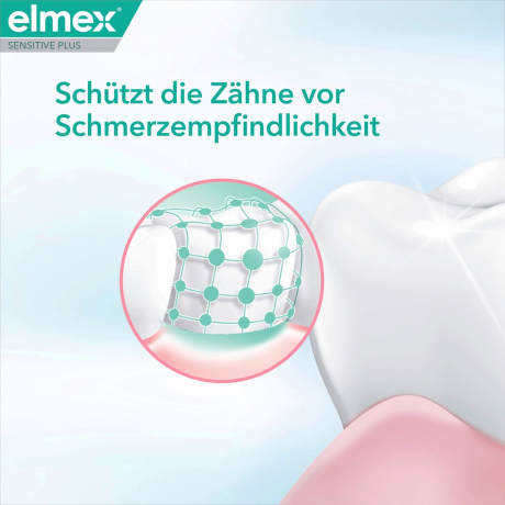 elmex Zahnpasta Sensitive Plus Zahnfleischpflege, 75 ml, Зубная паста Sensitive Plus для чувствительных зубов и ухода за дёснами с фторидом олова и фосфатом цинка, 75 мл