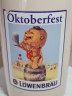 Немецкая пивная кружка винтажная Lowenbrau / Oktoberfest с изображением льва, керамика, 3 шт., 0.5 л, 15 см, Германия, 1970-80гг.