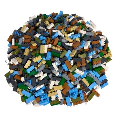 LEGO LEGO 1x3 Steine gemischt - 250 Stuck - Colorful brick mix 3622 Разноцветные кубики LEGO 1x3 — 250 штук — Разноцветная смесь кирпичей 3622