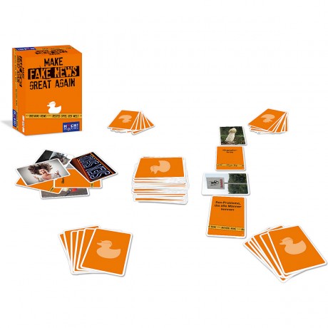 HUCH! Partyspiel Make Fake News Great Again Игра для вечеринок «Сделай фальшивые новости снова великими»