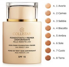 Collistar Even Finish Foundation, Коллистар База под макияж + тональное средство c SPF15, Nr. 3 Sand, 35 мл