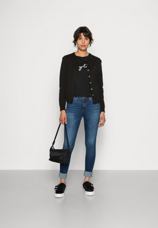 Tommy Hilfiger HERITAGE BUTTON UP CARDIGAN Cardigan black КАРДИГАН НА ПУГОВИЦАХ HERITAGE Кардиган черный