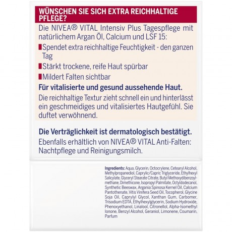 Nivea Anti-Falten Intensiv Plus Tagespflege  Интенсивный дневной уход против морщин плюс