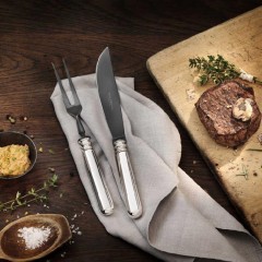 Robbe &amp; Berking Robbe &amp; Berking Alt-Spaten - 925 Sterling Silber Tranchierset Frozen Black 2-tlg. Robbe &amp;amp; Berking Alt-Spaten - Набор для резьбы по серебру 925 пробы Frozen Black, 2 предмета.