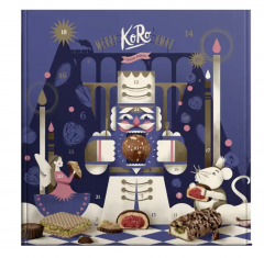 KoRo Adventskalender 2024 mit 24 suben &amp; salzigen Snacks, Адвент-календарь 2024 с 24 сладкими и солеными угощениями, 992 грамма