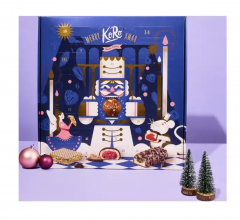 KoRo Adventskalender 2024 mit 24 suben &amp; salzigen Snacks, Адвент-календарь 2024 с 24 сладкими и солеными угощениями, 992 грамма
