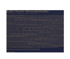 KoRo Adventskalender 2024 mit 24 suben &amp; salzigen Snacks, Адвент-календарь 2024 с 24 сладкими и солеными угощениями, 992 грамма
