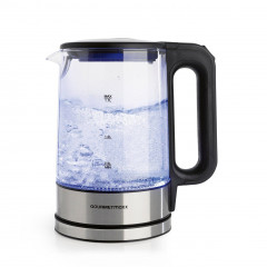 GOURMETmaxx GOURMETmaxx Wasserkocher Glas LED-Beleuchtung 1,7L Antikalkfilter, 1.7 l, 2200,00 W, automatischer Abschalter  Чайник GOURMETmaxx стеклянный со светодиодной подсветкой, фильтр от накипи 1,7 л, 1,7 л, 2200,00 Вт, автоматическое отклчение