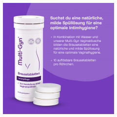 Мульти Гин Таблетки шипучие для интимной чистки Multi-Gyn Multi-gyn Brausetabletten, 10 шт., Нидерланды