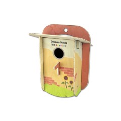 Pebaro Laubsagevorlage Vogelhaus bunt bedruckt Шаблон листовки скворечник красочно напечатан