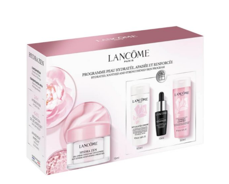 Lancome HYDRA ZEN Starter Kit Set Гель-крем 15 мл + Сыворотка 10 мл + Lait Galatée Confort 50 мл + Тоник Confort 50 мл