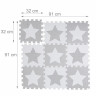 relaxdays 45 x Puzzlematte Sterne weiss-grau 45 x коврик-пазл звезды бело-серый
