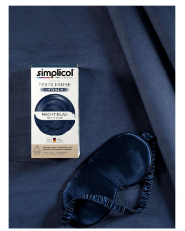 Simplicol Nacht-Blau 2stk, Краска для ткани синяя интенсивная, жидкая, для стиральной машины 40 , 150 мл + фиксатор 400 г, 2 штуки