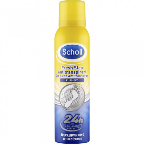 SCHOLL Fresh Step Antitranspirant Fuss Deo, 150 ml, Шолль Антиперспирант для ног, защита от пота и запаха, 150 мл